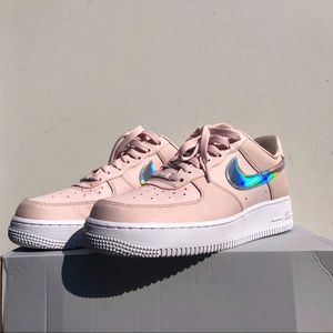 BNIB Womens Nike Air Force 1s, Pink/Iridescent / Size 8.5